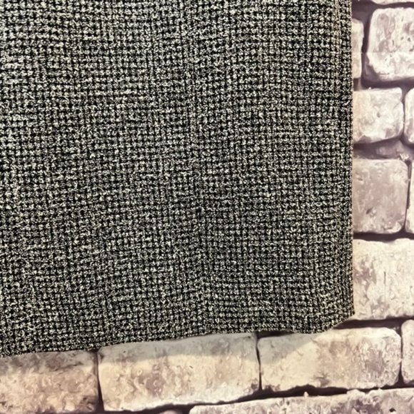 Outfit Petite Black & Ivory Fully Lined Skirt Size 8P - Picture 4 of 8